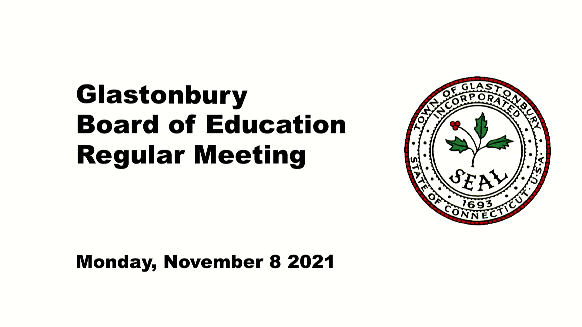 Board of Ed Meeting 11/8/2021