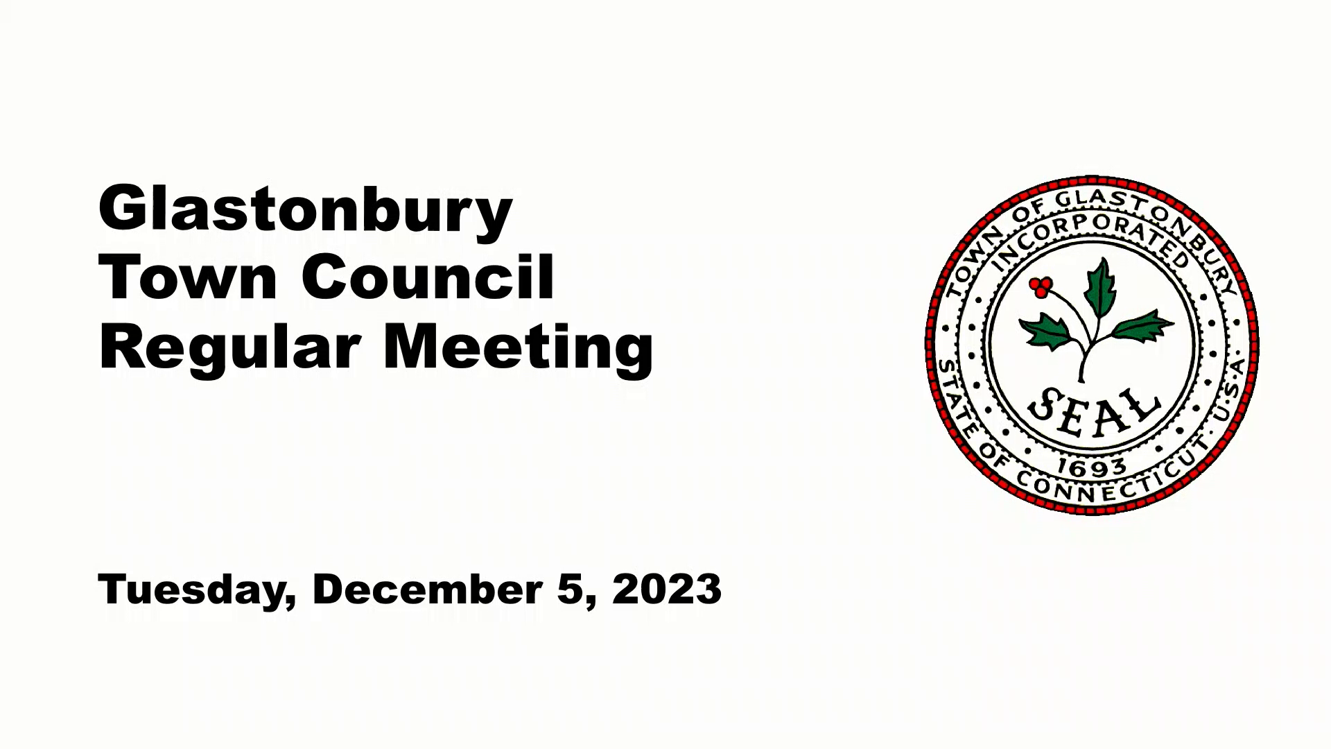 Town Council 12/5/2023